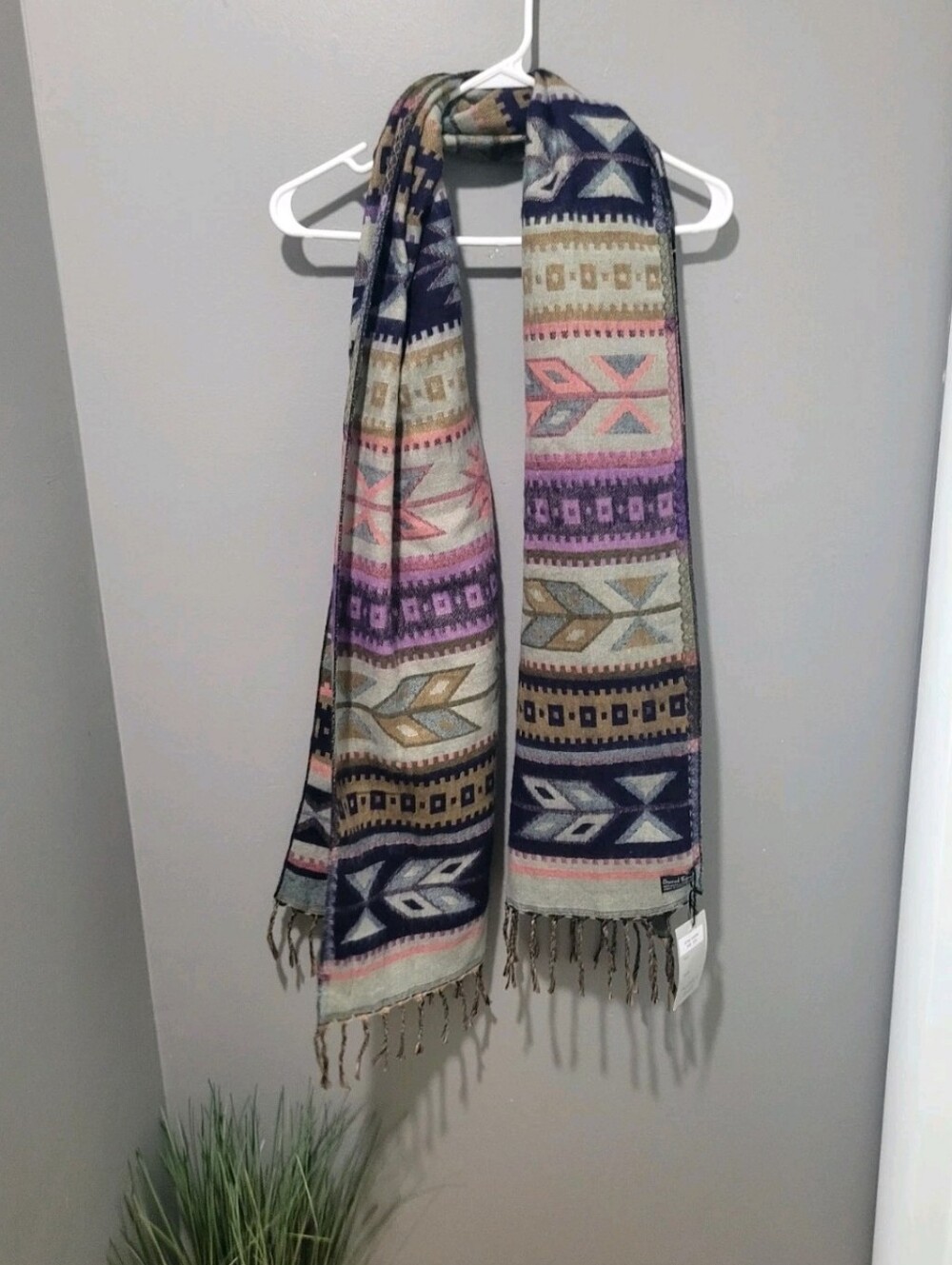 NWT Sacred Threads Aztec Fringed Scarf
